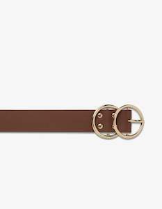 Belts: Status Anxiety Mislaid Leather Belt Black/ Gold