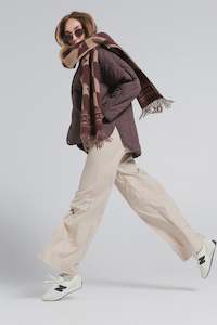 Karen Walker Monogram Jacquard Scarf Mahogany/Tan