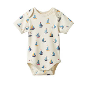 Nature Baby Short Sleeve Bodysuit Regatta Print