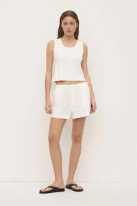 Assembly Label Everyday Poplin Short White