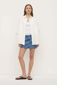 Assembly Label Callista Denim Mini Skirt Dark Stone