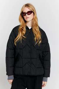 Outerwear: Karen Walker Quilted Monogram Jacket Black