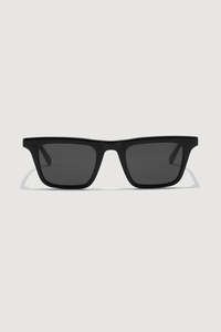 Assembly Label Angular D-Frame Black Sunglasses