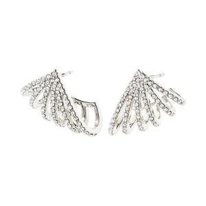 Silver: Pilgrim Priscilla Earrings Crystal/Silver