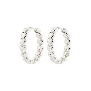 Silver: Pilgrim Maeve Recycled Hoop Earrings Silver