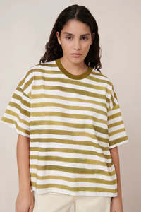 Kowtow 1: Kowtow Box Tee Brushstroke Stripe