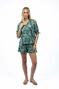 Humidity Fleur Short Mint/Navy