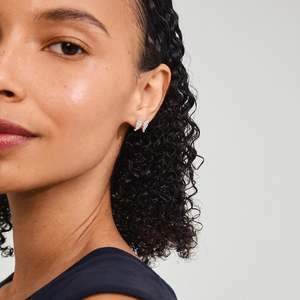 Accessories: Pilgrim Berenike Recycled Earrings - Silver - Crystal