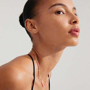 Pilgrim Alison Necklace Pink - Gold