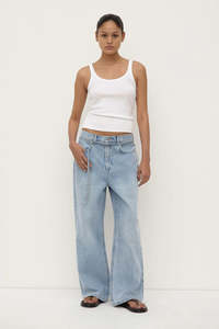 Assembly Label Loose Fit Jean Mid Stone Wash