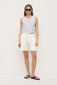Bottoms: Assembly Label Bobby Twill Midrise Short Antique White