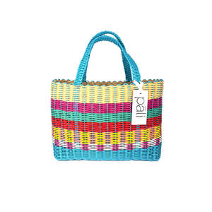 Pali Mira Stripe Basket Large Aqua