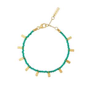 Murkani Wandering Soul Green Onyx Bracelet - Gold