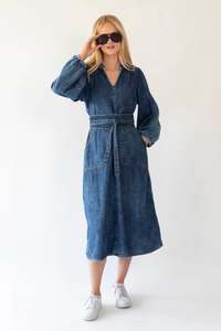 Dresses 1: Lollys Laundry Paris Midi Dress Blue