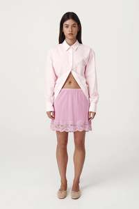 Tops: Rowie The Label Ramona Tie Back Shirt Powder Pink