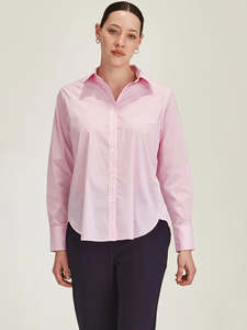 Tops: Sills Princeton Stripe Shirt Pink Stripe