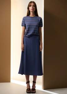 POL Sable Tee Stripe Blue / Gold