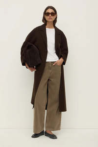 Outerwear: Assembly Label Jenna Wool Jacket Dark Choc