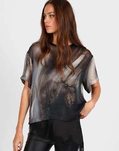Tops: Storm Sandstone Print Tee