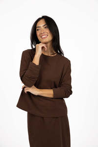 Humidity Wildfire Long Sleeve Tee Chocolate