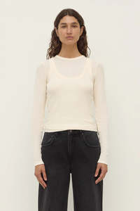 Tops: Assembly Label Zali Long Sleeve Tee White