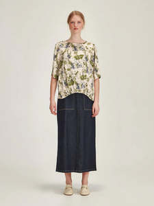 Sills Martine Denim Skirt Dark Wash