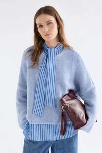 Knitwear Jumpers: Elk Agna Sweater Pearl Blue