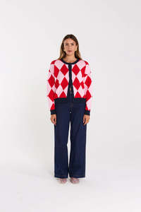 Thing Thing Gemma Cardigan - Cherry Milkshake