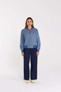 Outerwear: Thing Thing Flight Jacket  - Skyline Denim