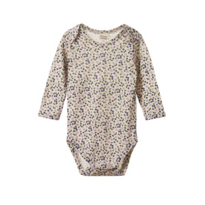 Baby Kids: Nature Baby Merino Long Sleeve Bodysuit Briarwood Lilac Print