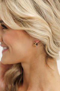 Other Things Iris Earrings Two Tone
