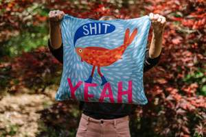 Bags Wallets: Studio Soph Foldable Art Bag Shit Yeah