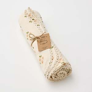 Baby Kids: Over The Dandelions Organic Swaddle With Lace Daisy