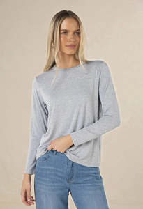 Tops: Humidity Prophecy L/S Tee Grey Marle