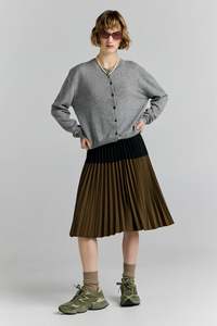 Bottoms: Karen Walker Tranquility Skirt Black/Olive