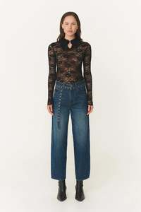 Rowie Heritage Barrel Leg Jeans Classic Indigo
