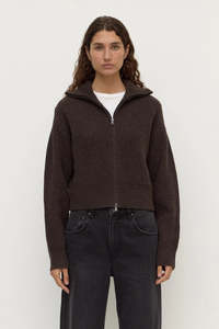 Assembly Label Kaia Wool Zip Sweater Ganache Marle
