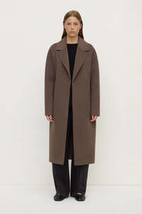 Outerwear: Assembly Label Ivy Wool Coat Cocoa Marle