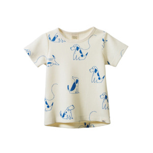 Baby Kids: Nature Baby River Tee Waffle Dog Walk Print