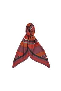 Accessories: Karen Walker Stripe Classic Scarf Plum