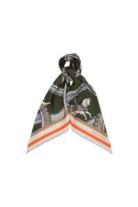 Karen Walker The Carousel Classic Silk Scarf Olive Multi