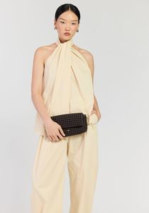 Accessories: Saben Milla Shoulder Bag Cacao Fine Braid