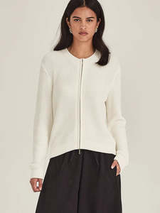Tops: Sills Highgate Zip Jacket Chalk