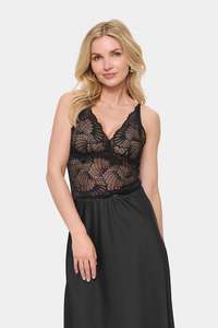 Tops: Saint Tropez Daisy Singlet Top Black