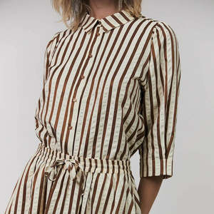 Lollys Laundry Bono Shirt SS Dark Mokka