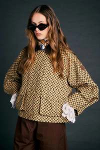 Karen Walker Overtime Jacket Tan Multi