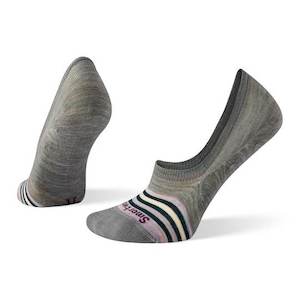 Smartwool Socks: Smartwool Everyday Sneaker Striped No Show Lunar Gray Heather M