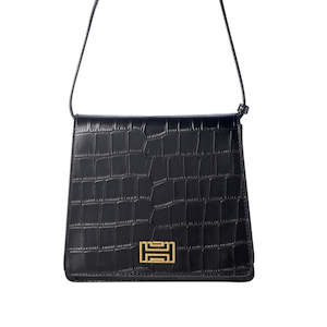 Nikki Williams Monogramm Croc Black