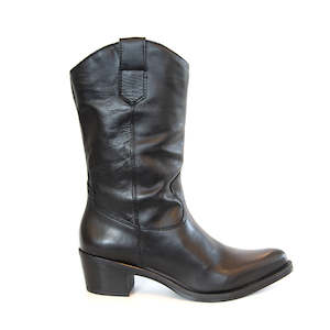 Unisa: Unisa Grace Cowboy Black Leather Boot