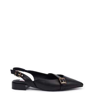 Kathryn Wilson Chelsea Slingback Black Calf